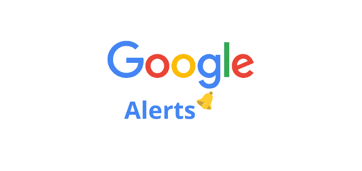 Google alerts logo with Google logo and a bell