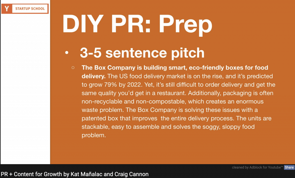 The Box Company 3-5 sentence PR pitch