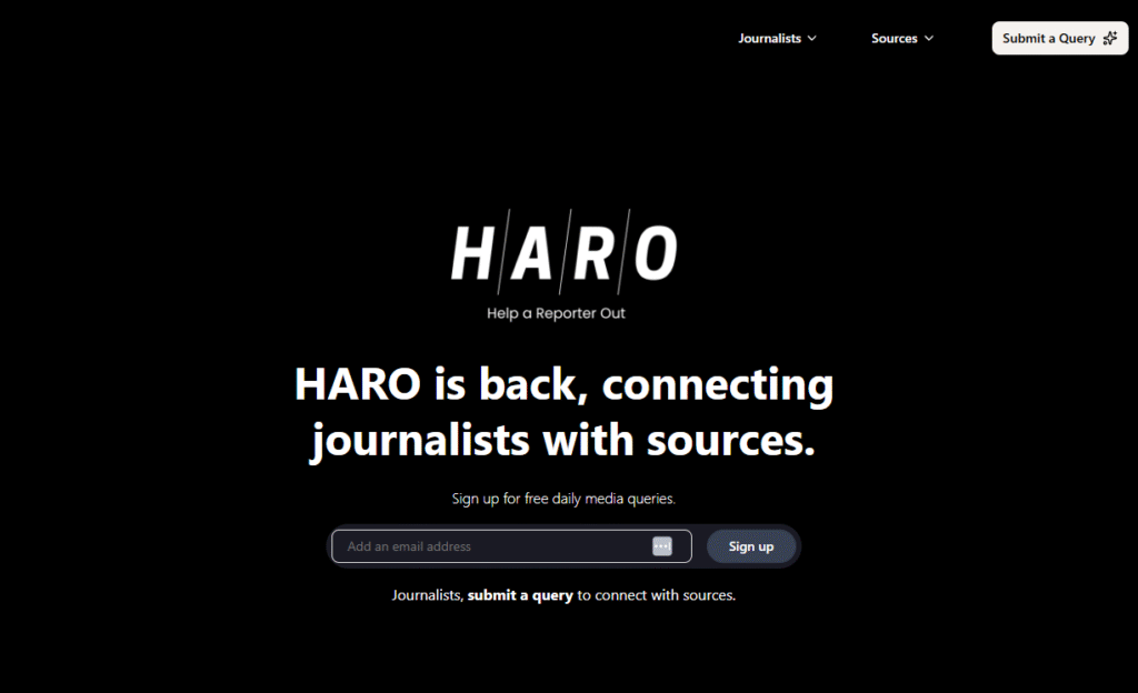 HARO (Help A Reporter Out)