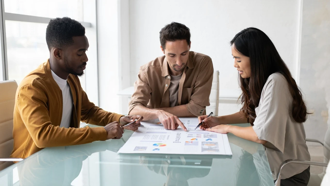 PR consultant in Leicester reviewing a campaign strategy ahead of a client discovery call